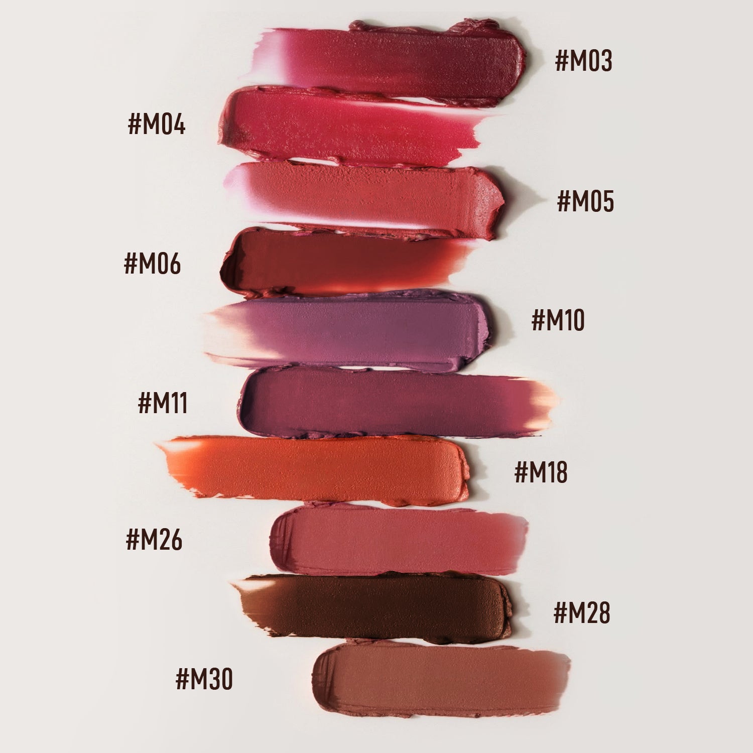 Custom OEM Matte Color Liquid Lipstick - Color #M03 ~ #M30
