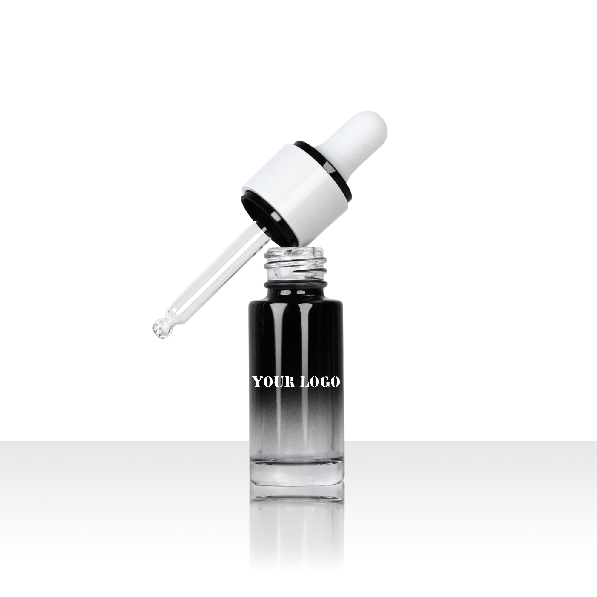 زجاجة قطارة زجاجية - سوداء