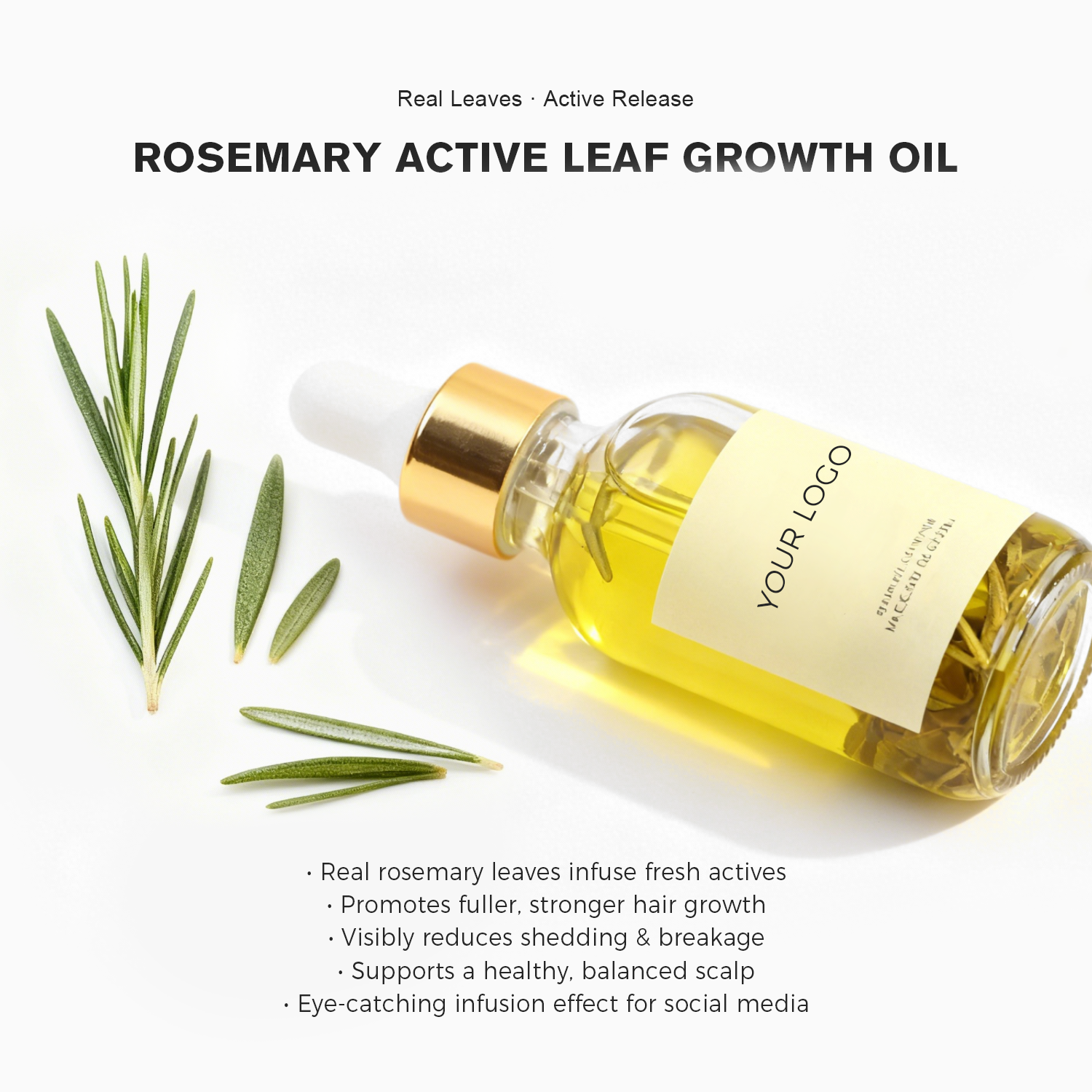 Private label OEM ODM Rosemary Hair Growth Oil Serum