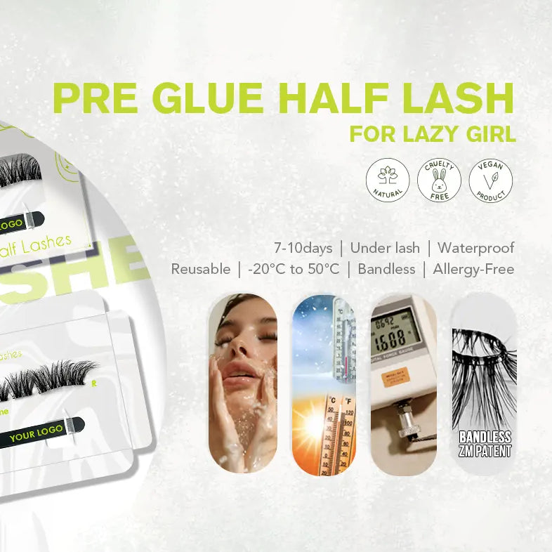 Private Label Adhesive Half Lash - ZM-YBB12