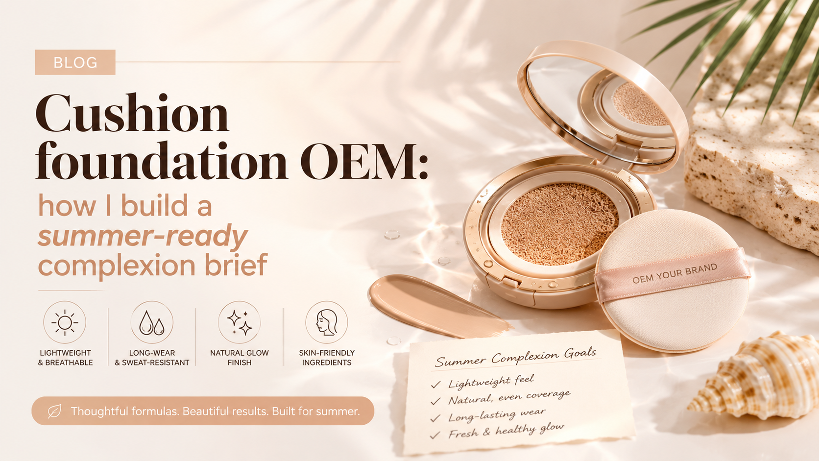 Cushion foundation OEM: how I build a summer-ready complexion brief