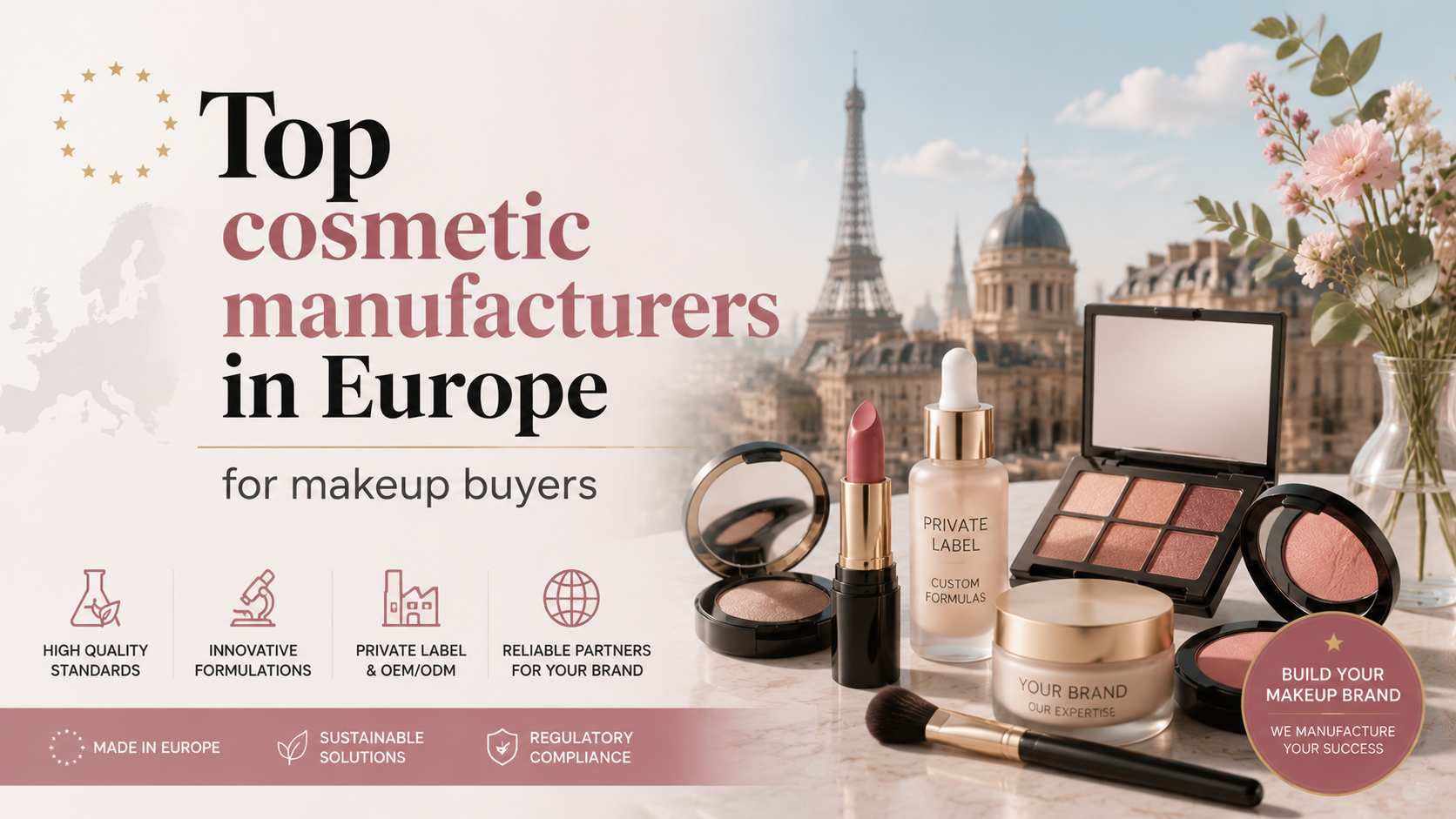 Top cosmetic manufacturers in Europe for makeup buyers