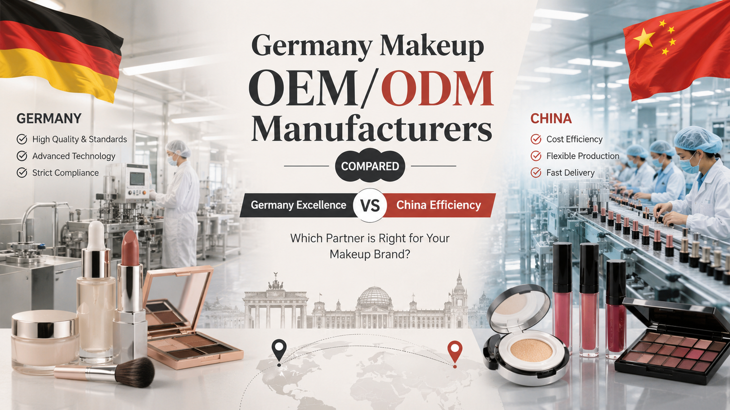 Germany makeup OEM/ODM manufacturers compared with China factories