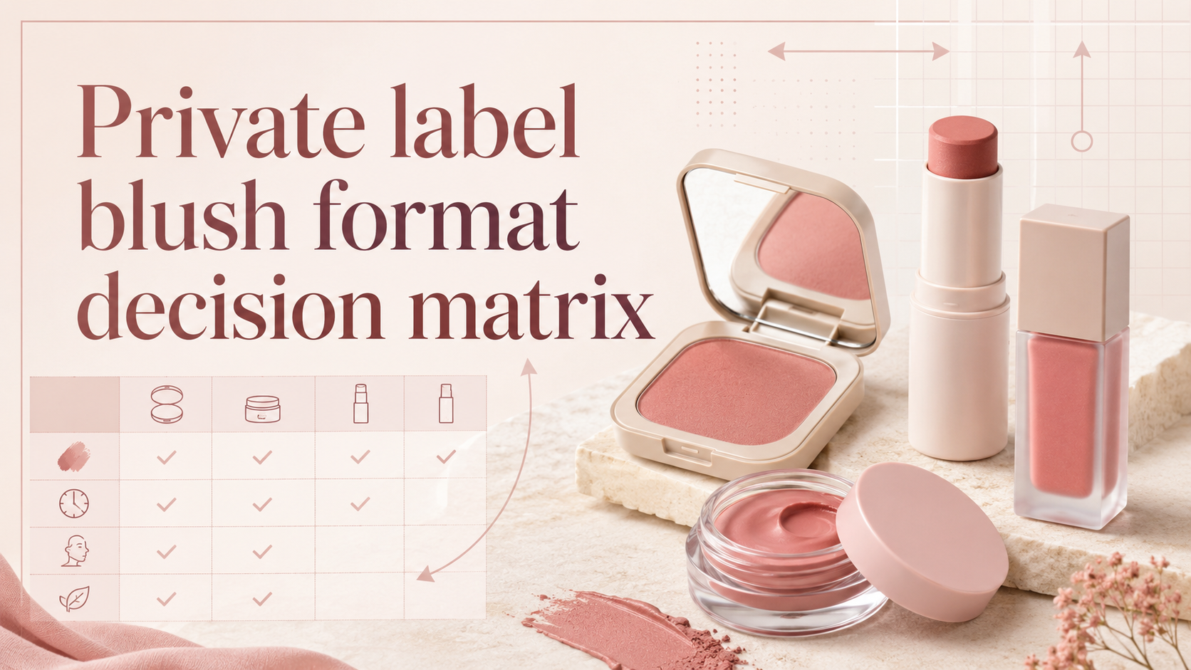 Private label blush format decision matrix