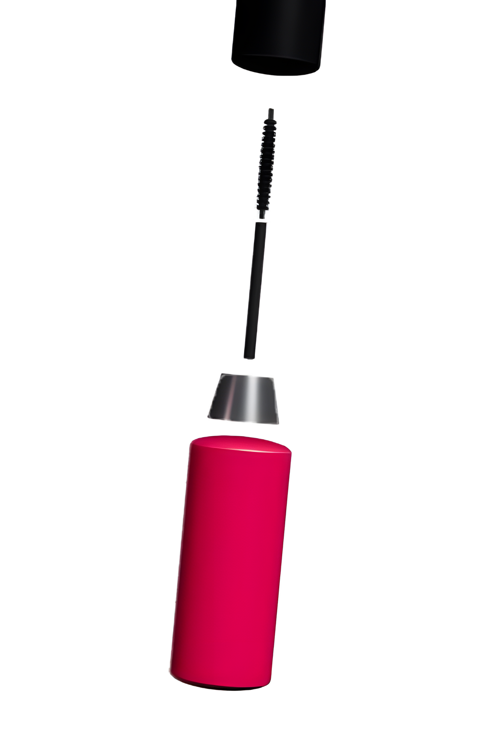 Exploded view of mascara components
